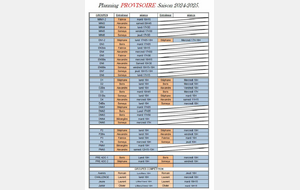 Planning prévisionnel des groupes 2024-2025